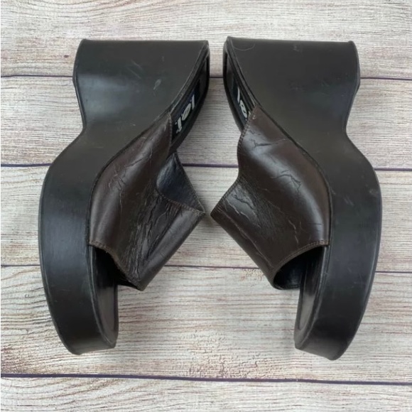 Vintage 90’s Lei platform chunky wedge sandals - Picture 4 of 4